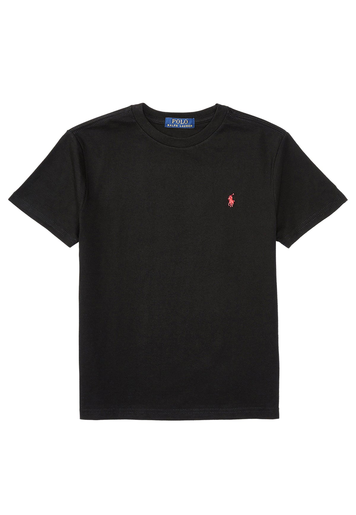 T-shirt bambino Ralph Lauren nera in jersey di cotone | ViaMonte Shop