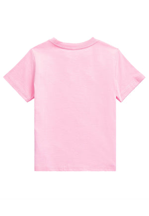 T-shirt bambino Ralph Lauren rosa in jersey di cotone | ViaMonte Shop