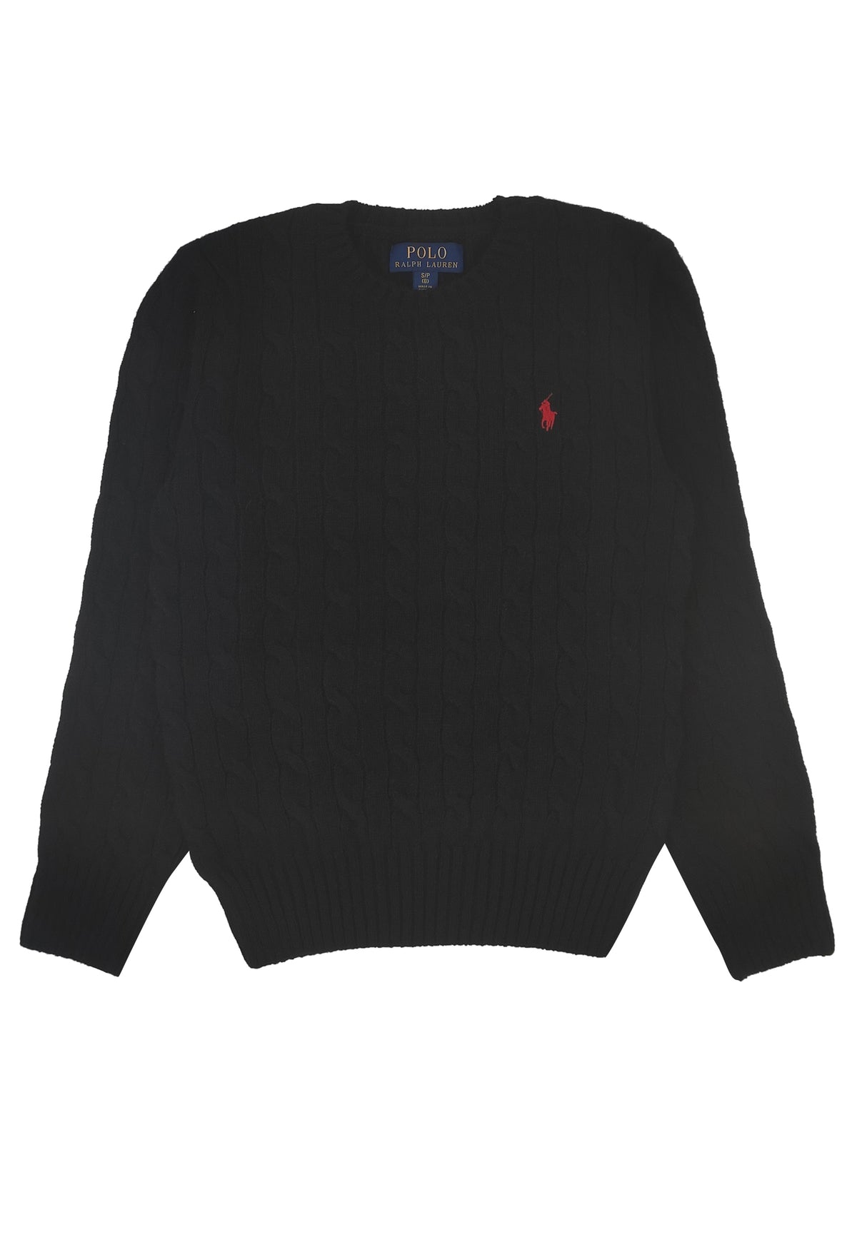 Maglia bambino Ralph Lauren nera in misto cashmere