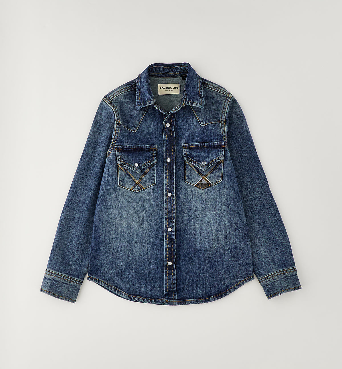 Camicia bambino Roy Rogers blu in denim