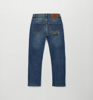 Jeans bambino Roy Rogers blu in denim di cotone