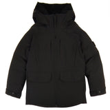 Giubbino bambino Stone Island nero con cappuccio | ViaMonte Shop