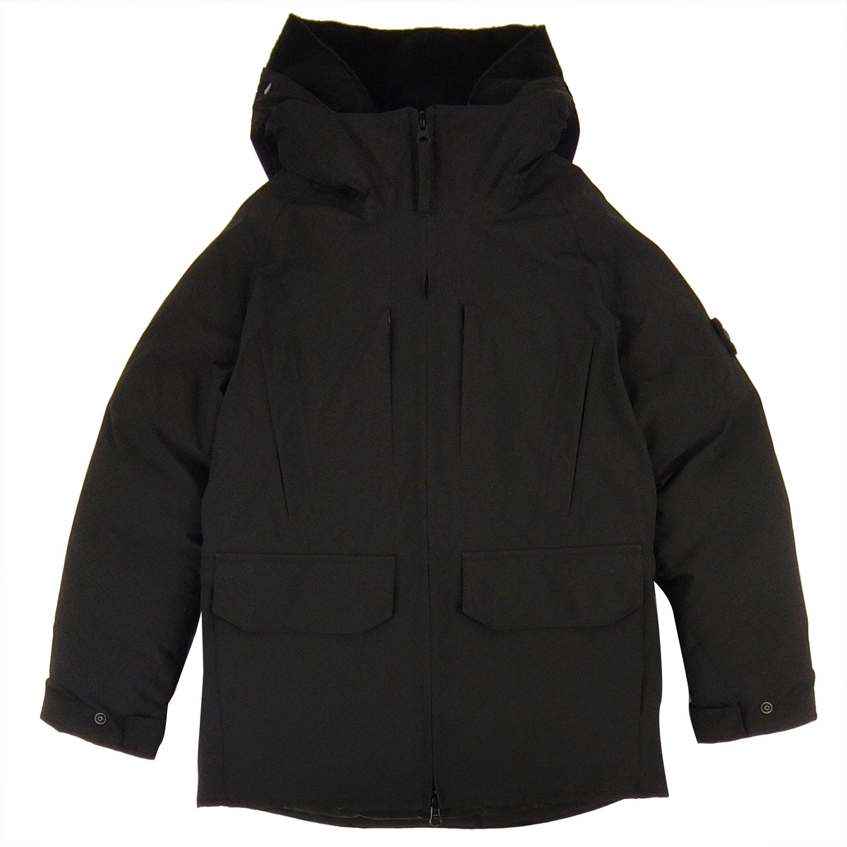 Giubbino bambino Stone Island nero con cappuccio | ViaMonte Shop