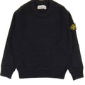 Maglia bambino Stone Island blu in misto cotone | ViaMonte Shop