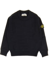 Maglia bambino Stone Island blu in misto cotone | ViaMonte Shop