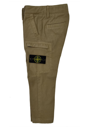 Pantalone bambino Stone Island beige in cotone | ViaMonte Shop