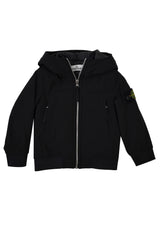 Giacca bambino Stone Island nera con cappuccio | ViaMonte Shop