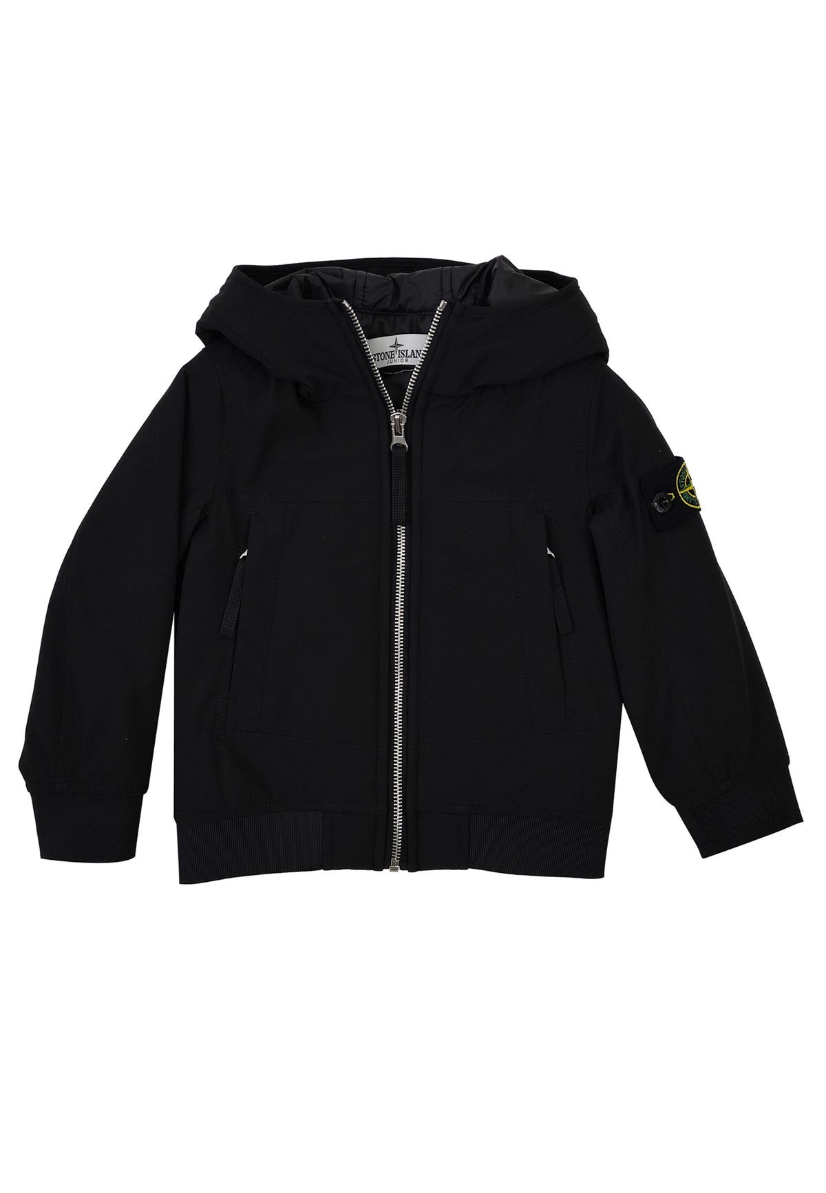 Giacca bambino Stone Island nera con cappuccio | ViaMonte Shop
