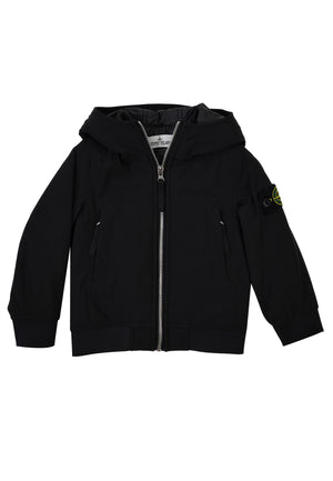Giacca bambino Stone Island nera con cappuccio | ViaMonte Shop