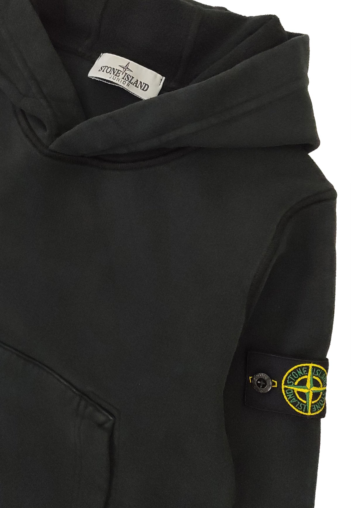 Felpa bambino Stone Island nera in cotone | ViaMonte Shop