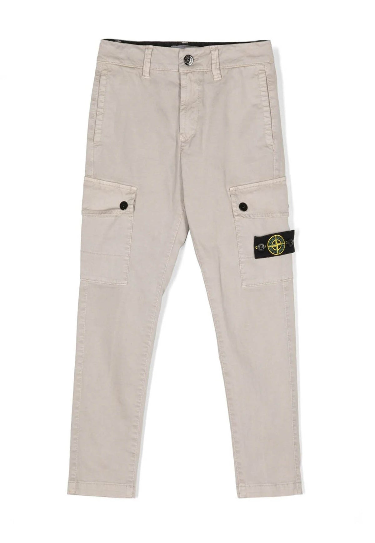 Pantalone bambino Stone Island beige in cotone