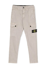 Pantalone bambino Stone Island beige in cotone