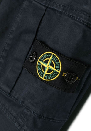 Pantalone bambino Stone Island blu navy in cotone