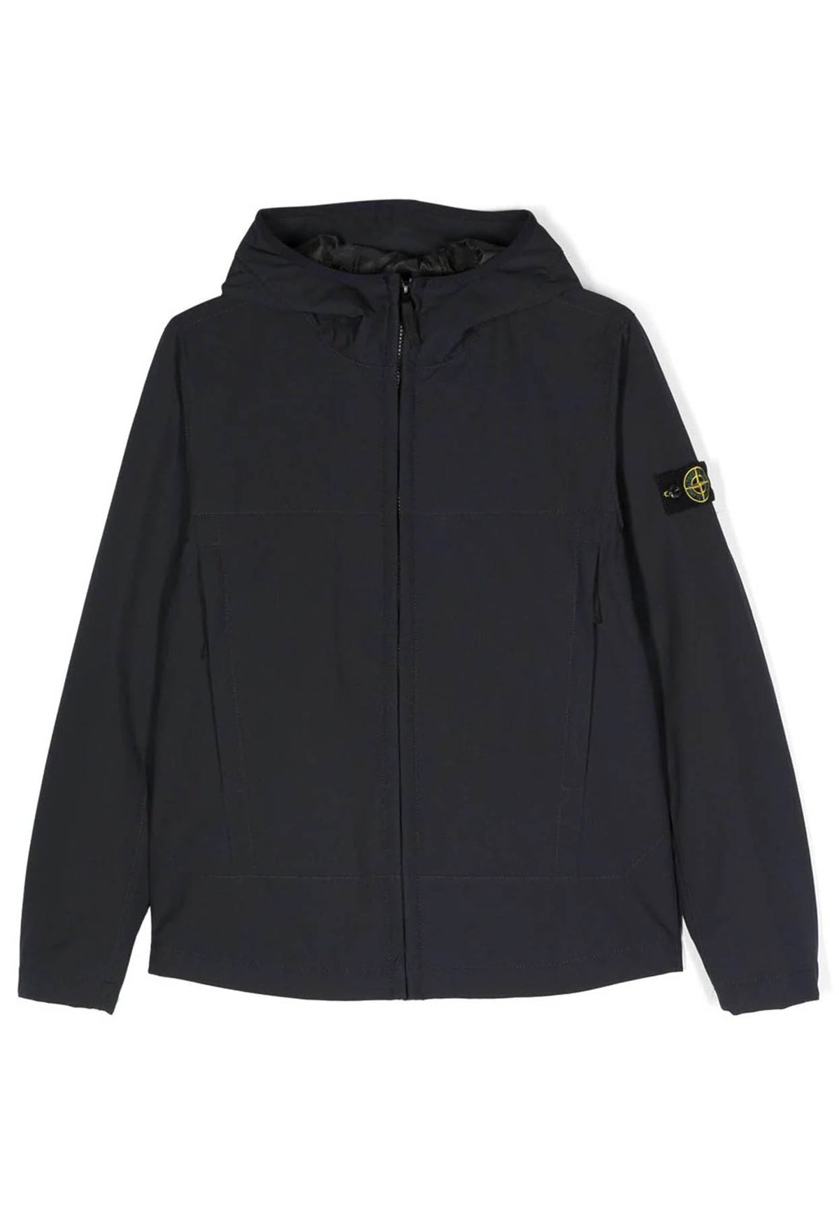Giubbino bambino Stone Island blu in tessuto tecnico