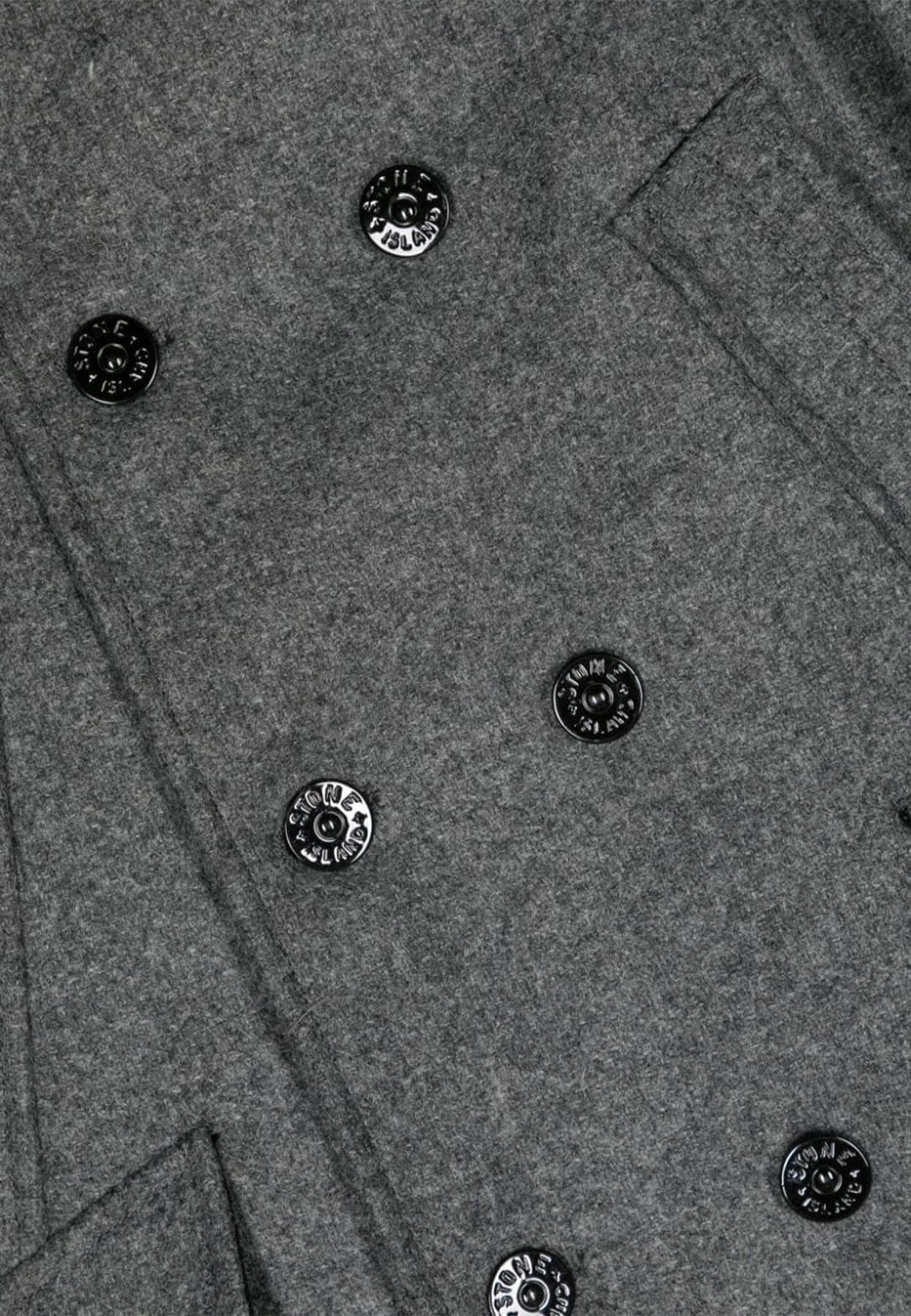 Cappotto bambino Stone Island grigio in lana | ViaMonte Shop