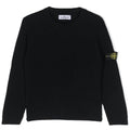 Maglia bambino Stone Island blu navy in lana vergine | ViaMonte Shop