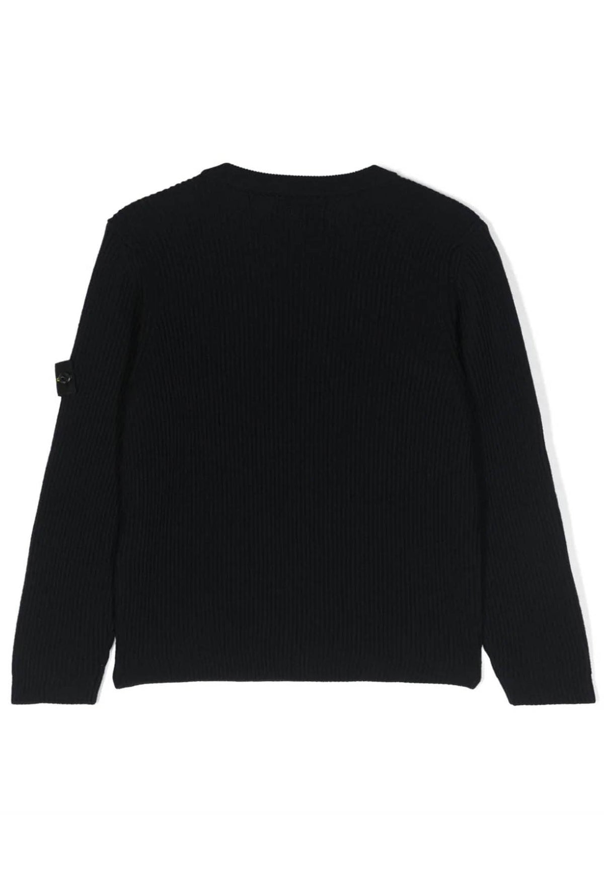 Maglia bambino Stone Island blu navy in lana vergine | ViaMonte Shop