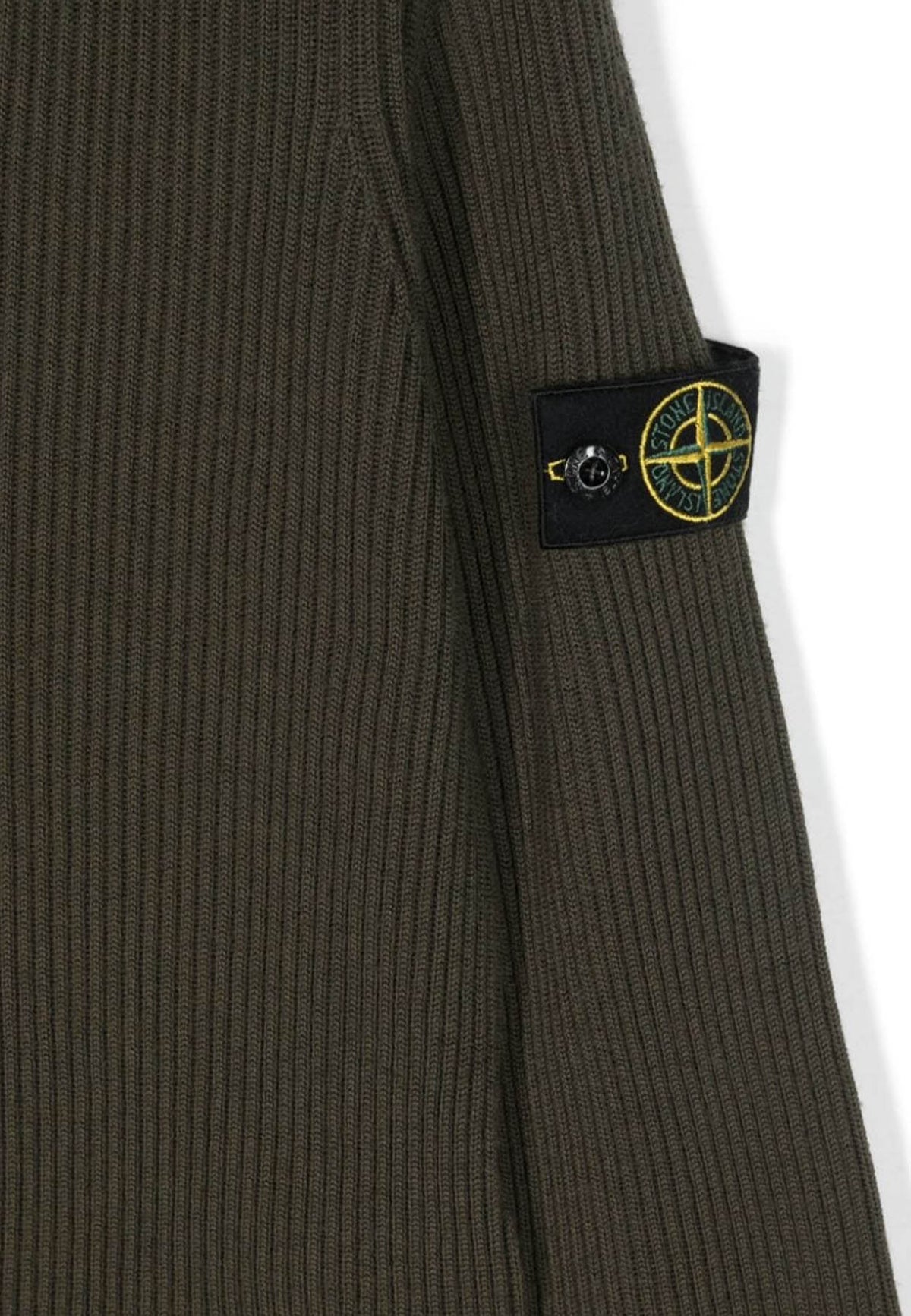 Maglia bambino Stone Island verde in lana vergine | ViaMonte Shop