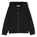 Felpa bambino Stone Island nera in cotone