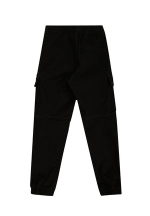 Pantalone bambino Stone Island nero in cotone