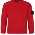 Maglia bambino Stone Island rossa in lana | ViaMonte Shop
