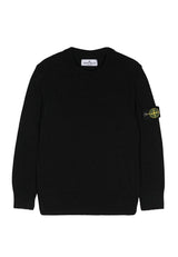 Maglia bambino Stone Island nero in lana