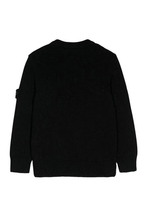 Maglia bambino Stone Island nero in lana