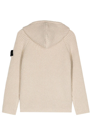 Maglia bambino Stone Island beige in lana | ViaMonte Shop