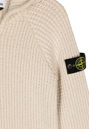 Maglia bambino Stone Island beige in lana | ViaMonte Shop