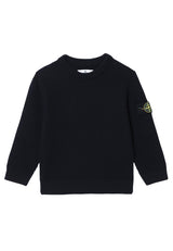 Maglia bambino Stone Island blu in lana | ViaMonte Shop