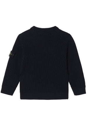 Maglia bambino Stone Island blu in lana | ViaMonte Shop