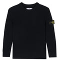 Maglia bambino Stone Island nera in lana | ViaMonte Shop