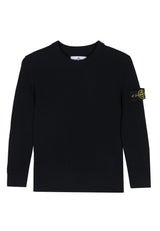 Maglia bambino Stone Island nera in lana | ViaMonte Shop