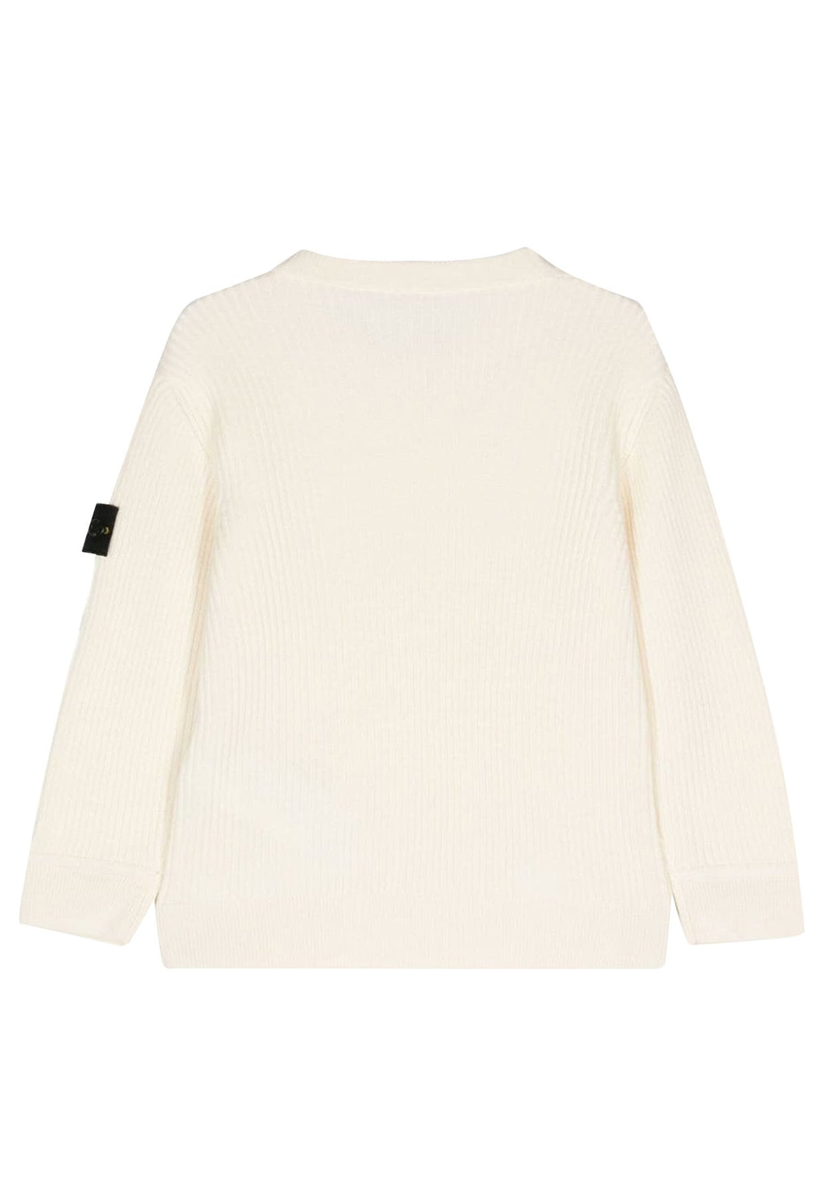 Maglia bambino Stone Island bianca in lana