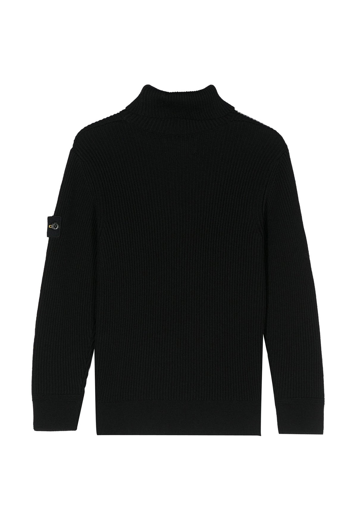 Maglia dolcevita bambino Stone Island nera in lana | ViaMonte Shop