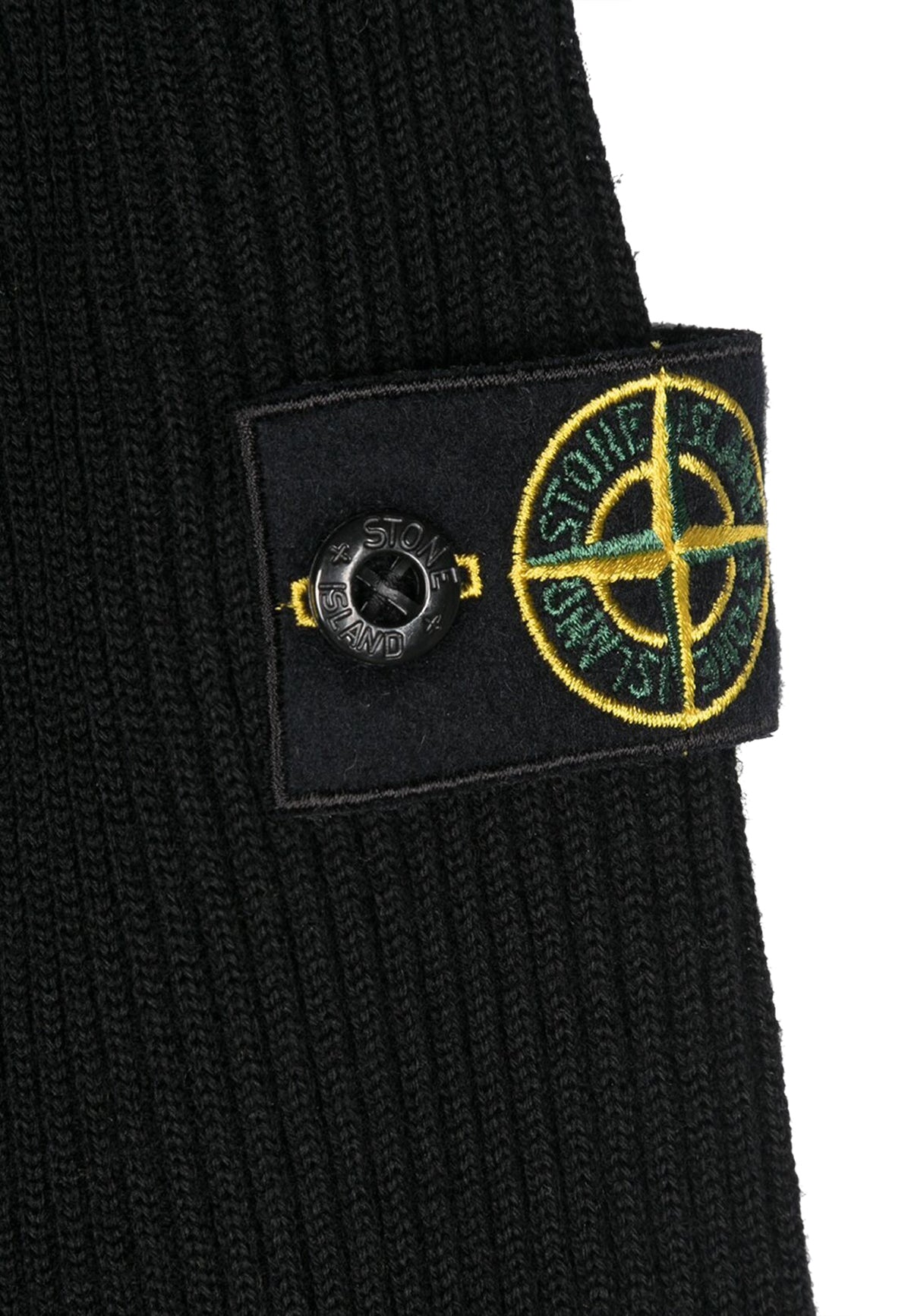 Maglia dolcevita bambino Stone Island nera in lana | ViaMonte Shop