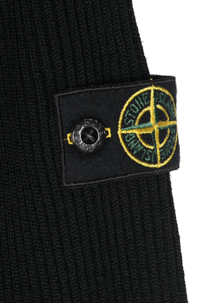 Maglia dolcevita bambino Stone Island nera in lana | ViaMonte Shop