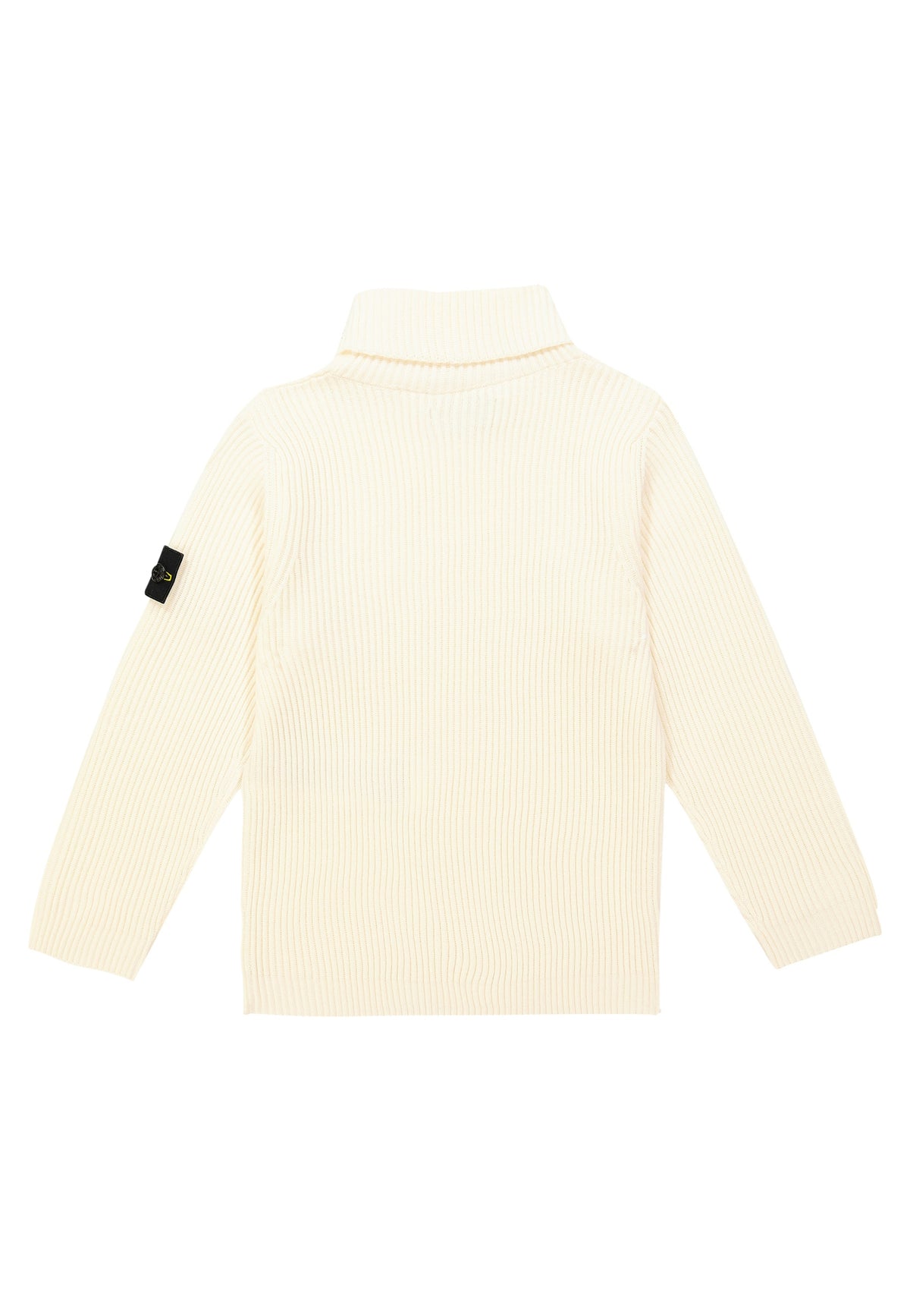Maglia dolcevita bambino Stone Island bianca in lana | ViaMonte Shop