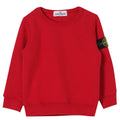 Felpa bambino Stone Island rossa in cotone