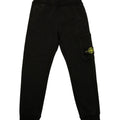 Pantalone bambino Stone Island nero in felpa di cotone