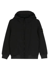Giubbino bambino Stone Island nero in tessuto tecnico | ViaMonte Shop