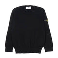 Maglia bambino Stone Island nera in lana | ViaMonte Shop