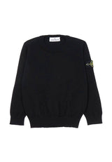 Maglia bambino Stone Island nera in lana | ViaMonte Shop