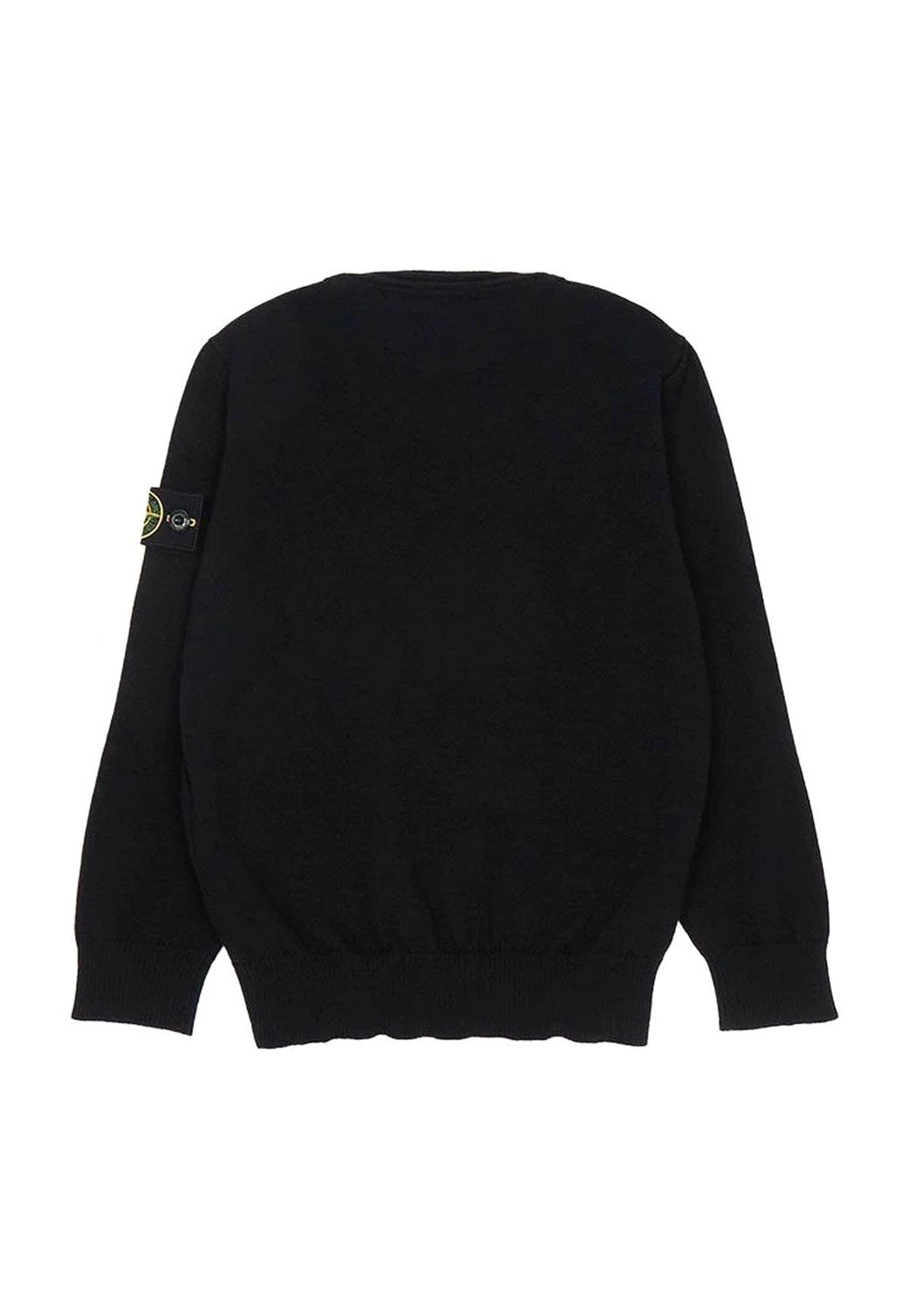 Maglia bambino Stone Island nera in lana | ViaMonte Shop