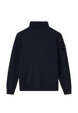 Maglia bambino Stone Island blu navy in lana | ViaMonte Shop