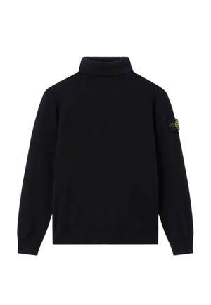 Maglia bambino Stone Island nera in lana | ViaMonte Shop