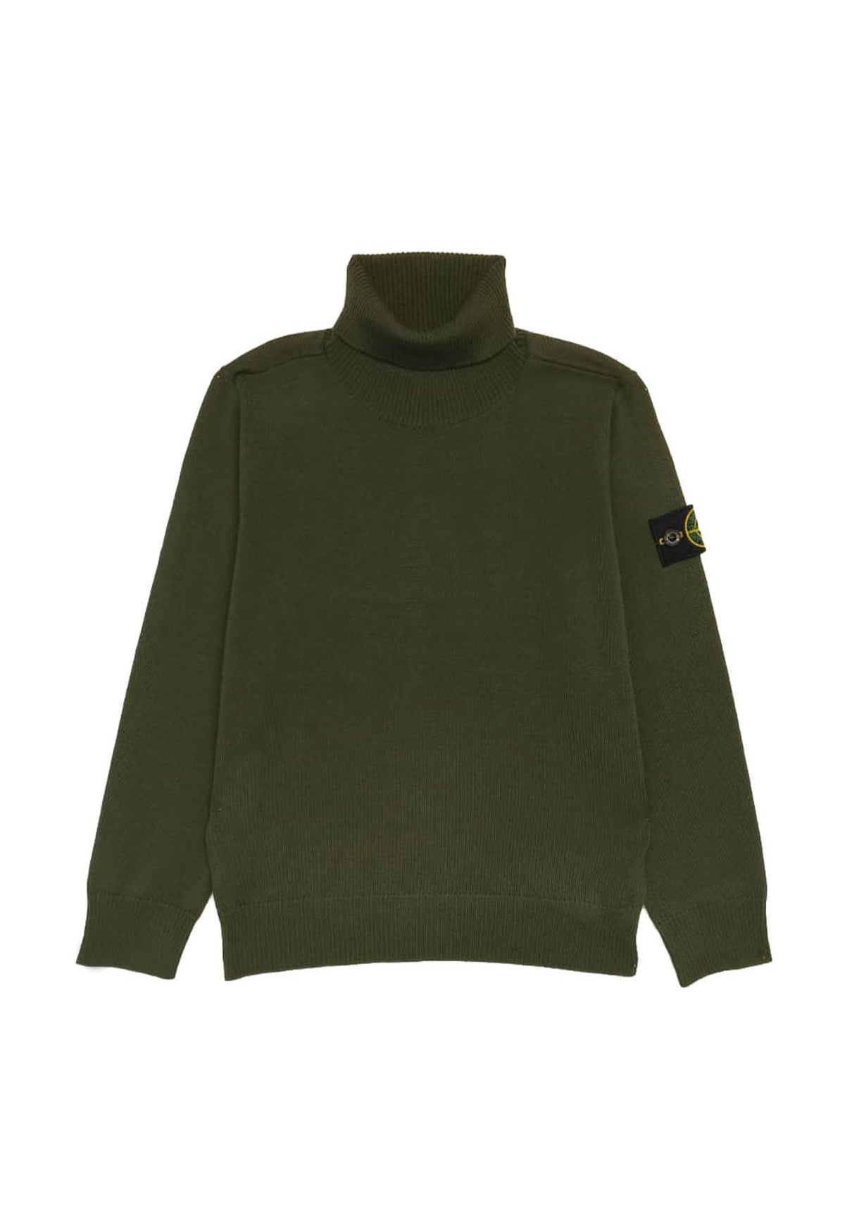 Maglia bambino Stone Island verde in lana | ViaMonte Shop