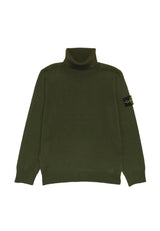 Maglia bambino Stone Island verde in lana | ViaMonte Shop