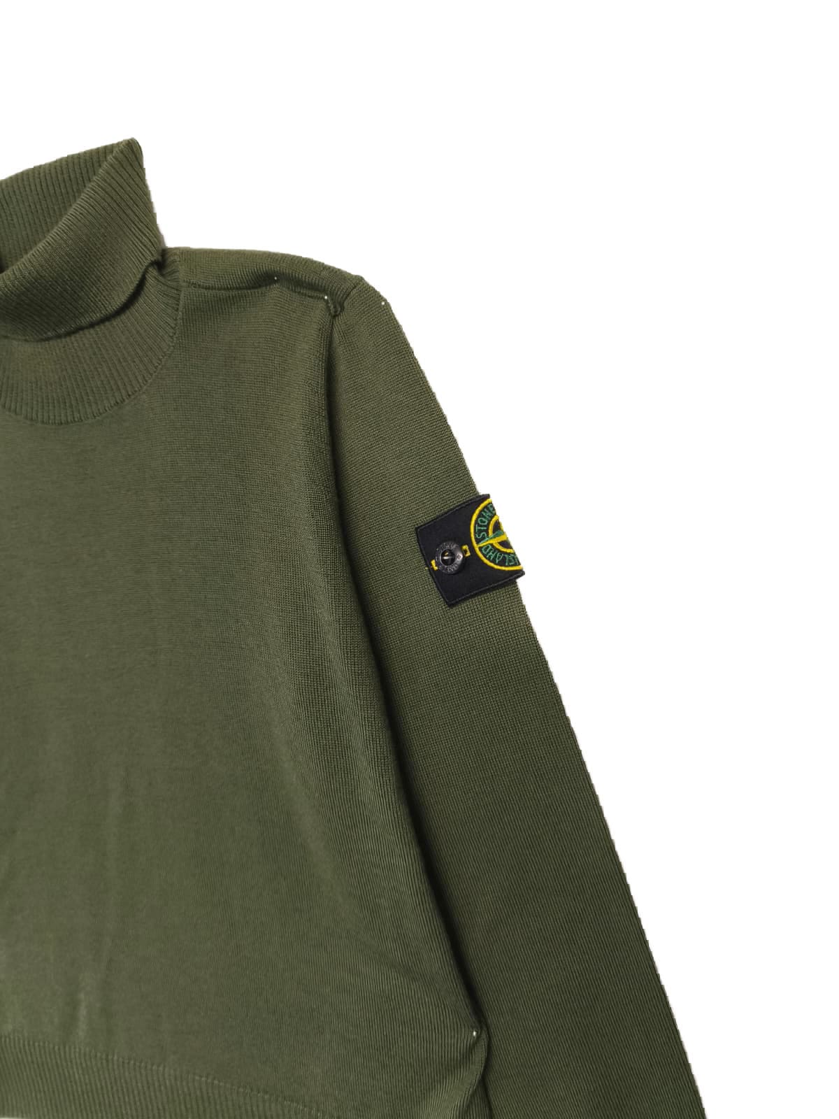 Maglia bambino Stone Island verde in lana | ViaMonte Shop