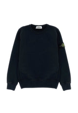 Felpa bambino Stone Island blu in cotone